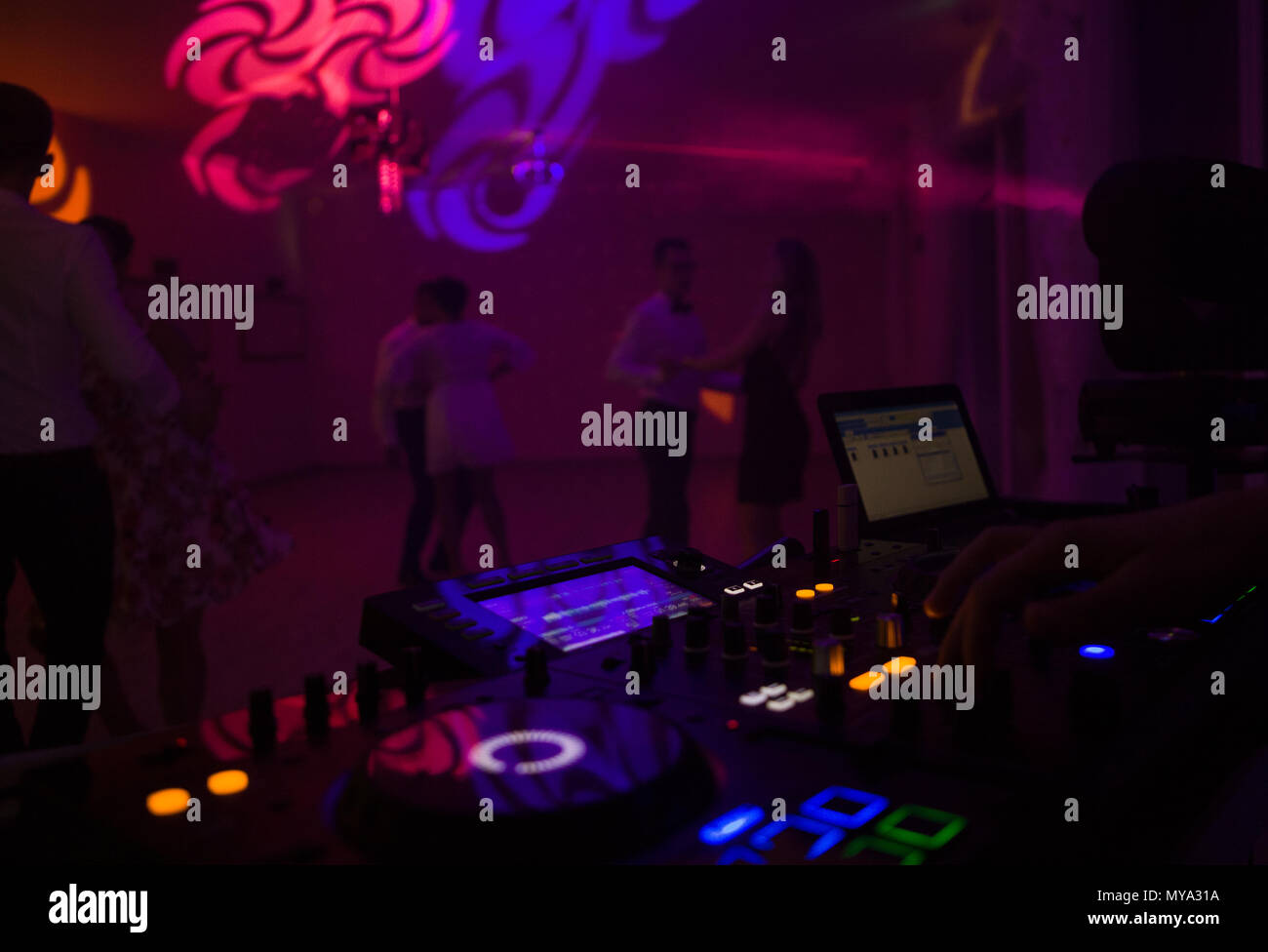 Dance Party - dj mixes musique. Mix Dj la piste. Banque D'Images