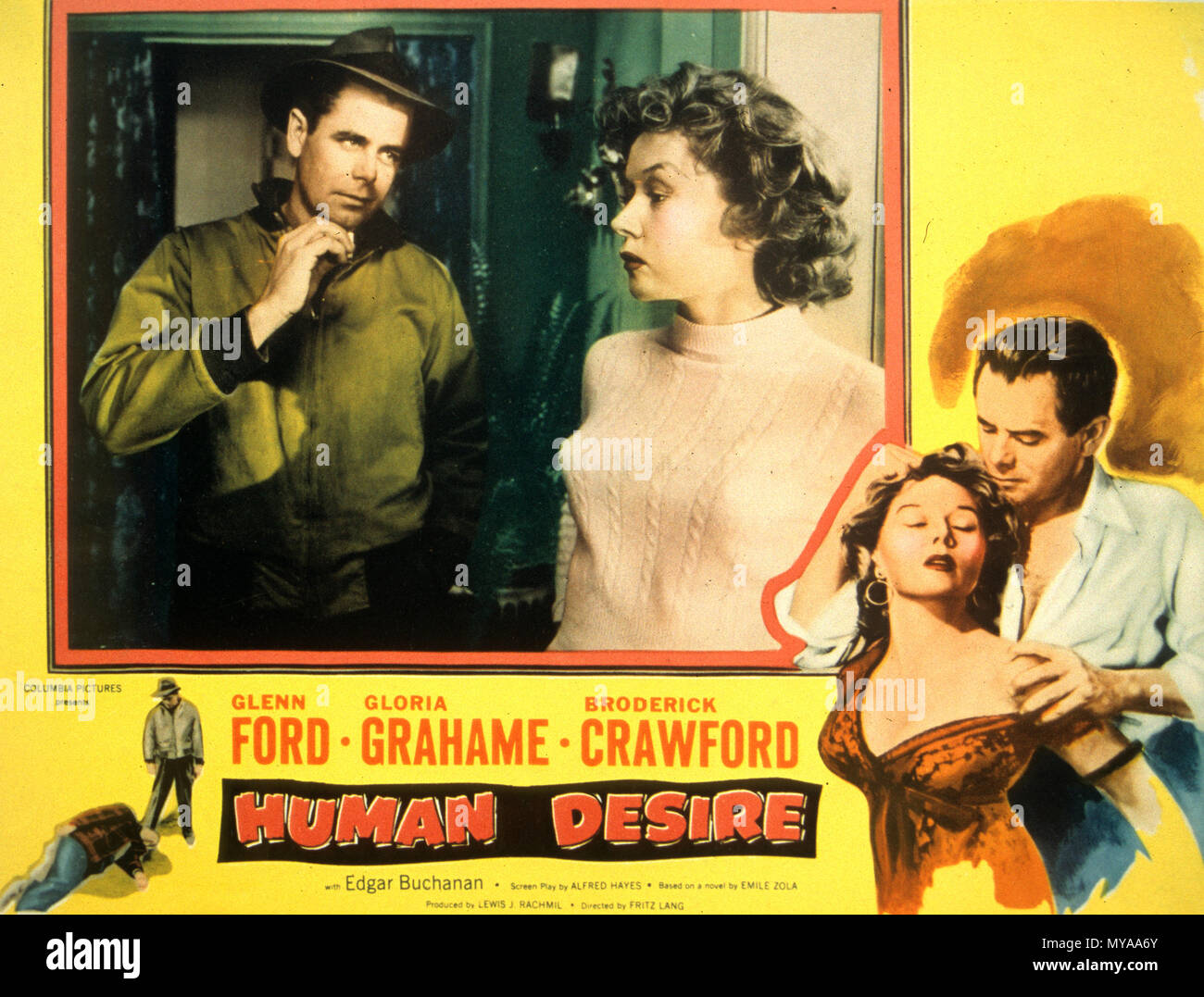 Le désir humain 1954 Columbia Pictures film de Fritz Lang avec Gloria Grahame et Glen Ford Banque D'Images