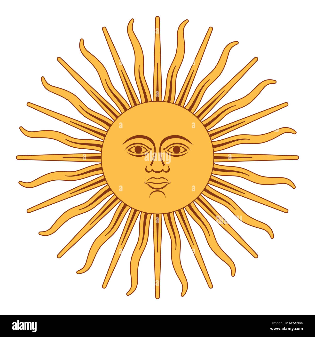 Soleil de Mai, l'espagnol Sol de Mayo, un emblème national de l