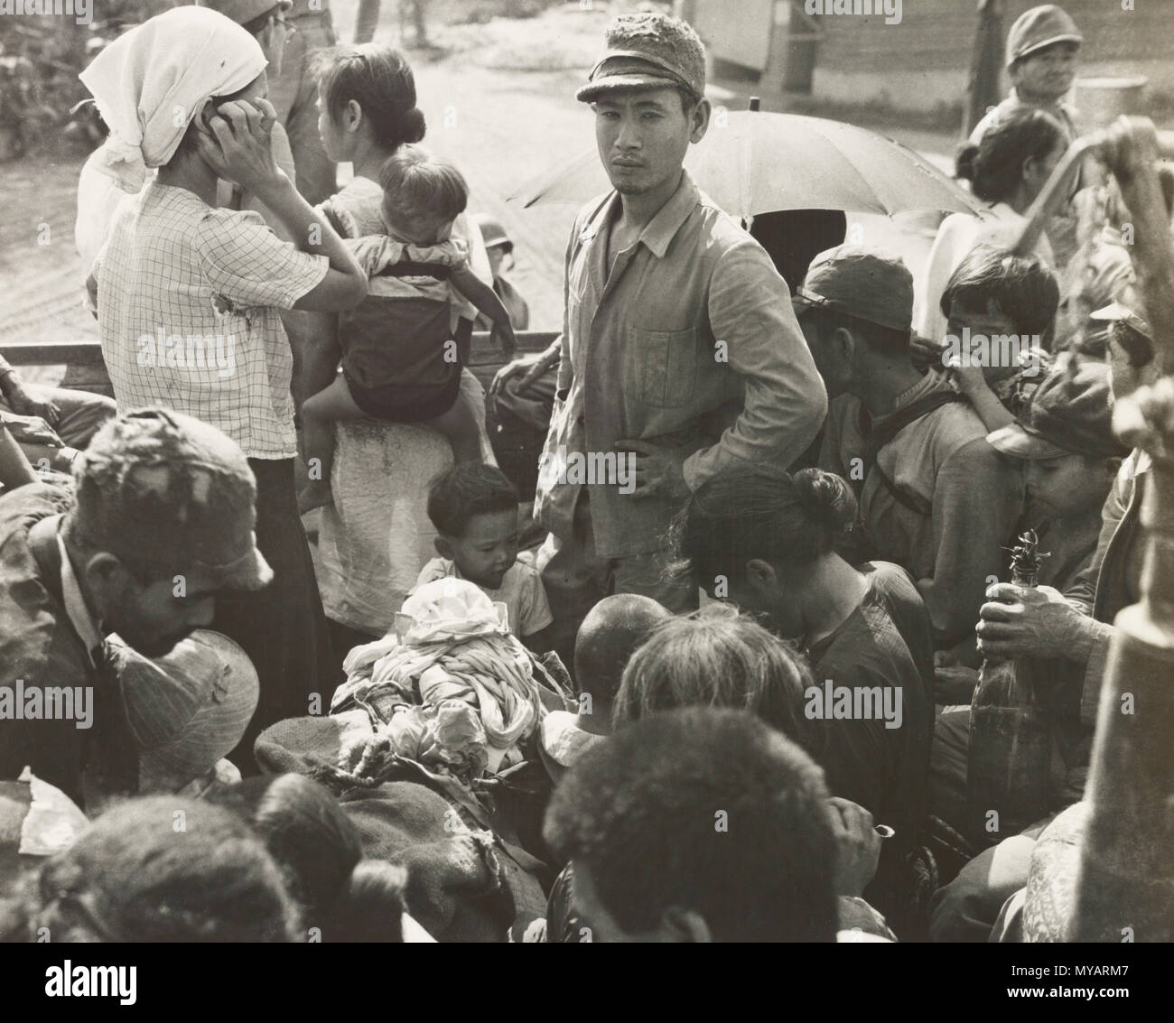 Les prisonniers de guerre japonais original présenté par camion de capturé penisnula (théâtre du Pacifique Sud) Banque D'Images