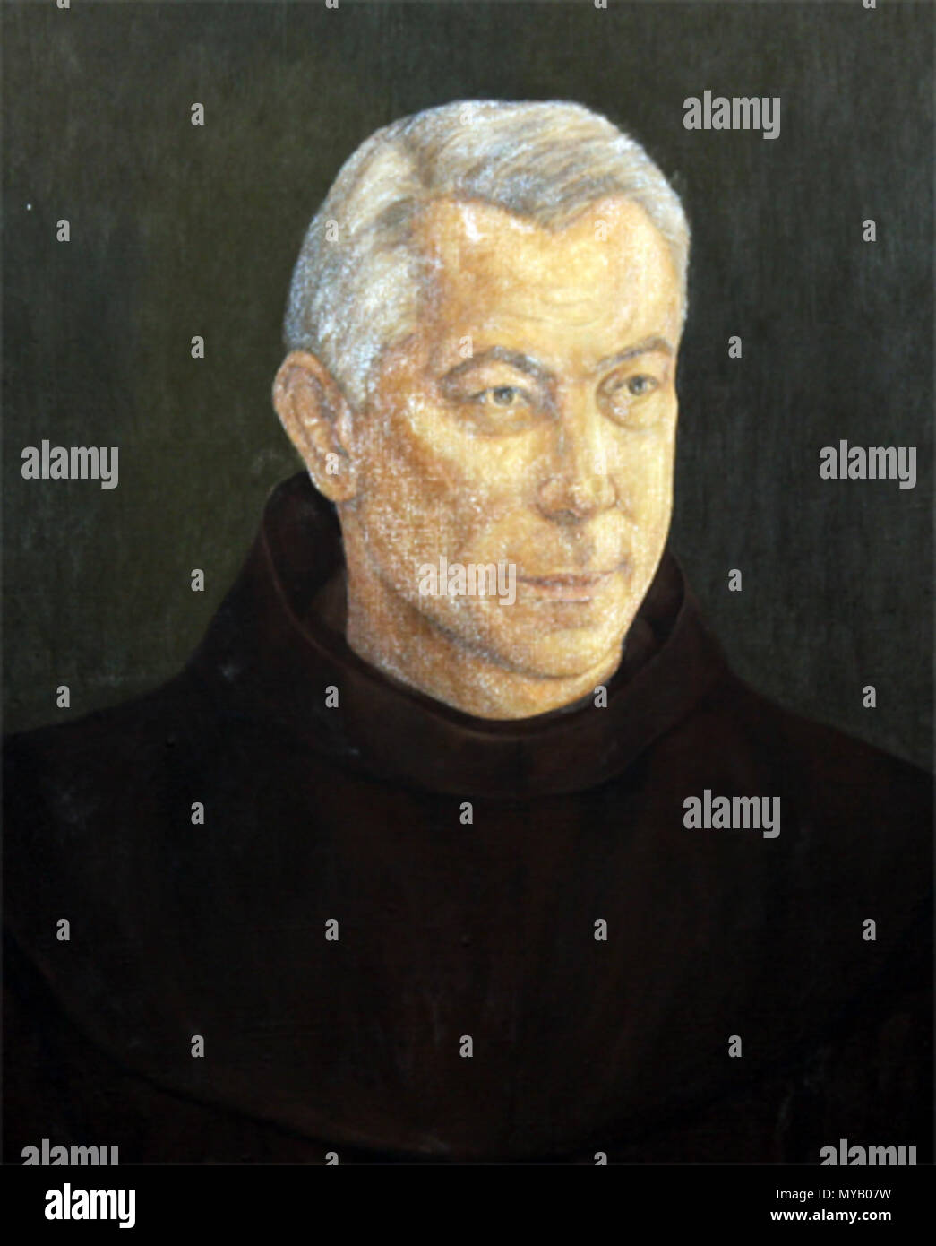 . Portrait de Fr Augustyn Gabor OFM (1878-1964) de la galerie de la curie provinciale franciscaine à Katowice Panewniki . 2010. Abraham Sobkowski OFM 56 Augustyn Gabor OFM Banque D'Images