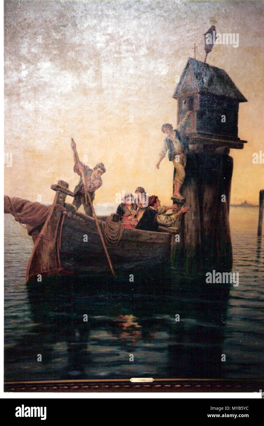 . L'Italien : Faro nella Laguna di Venezia 422 Pietro Gabrini Faro en la laguna de Venecia Banque D'Images