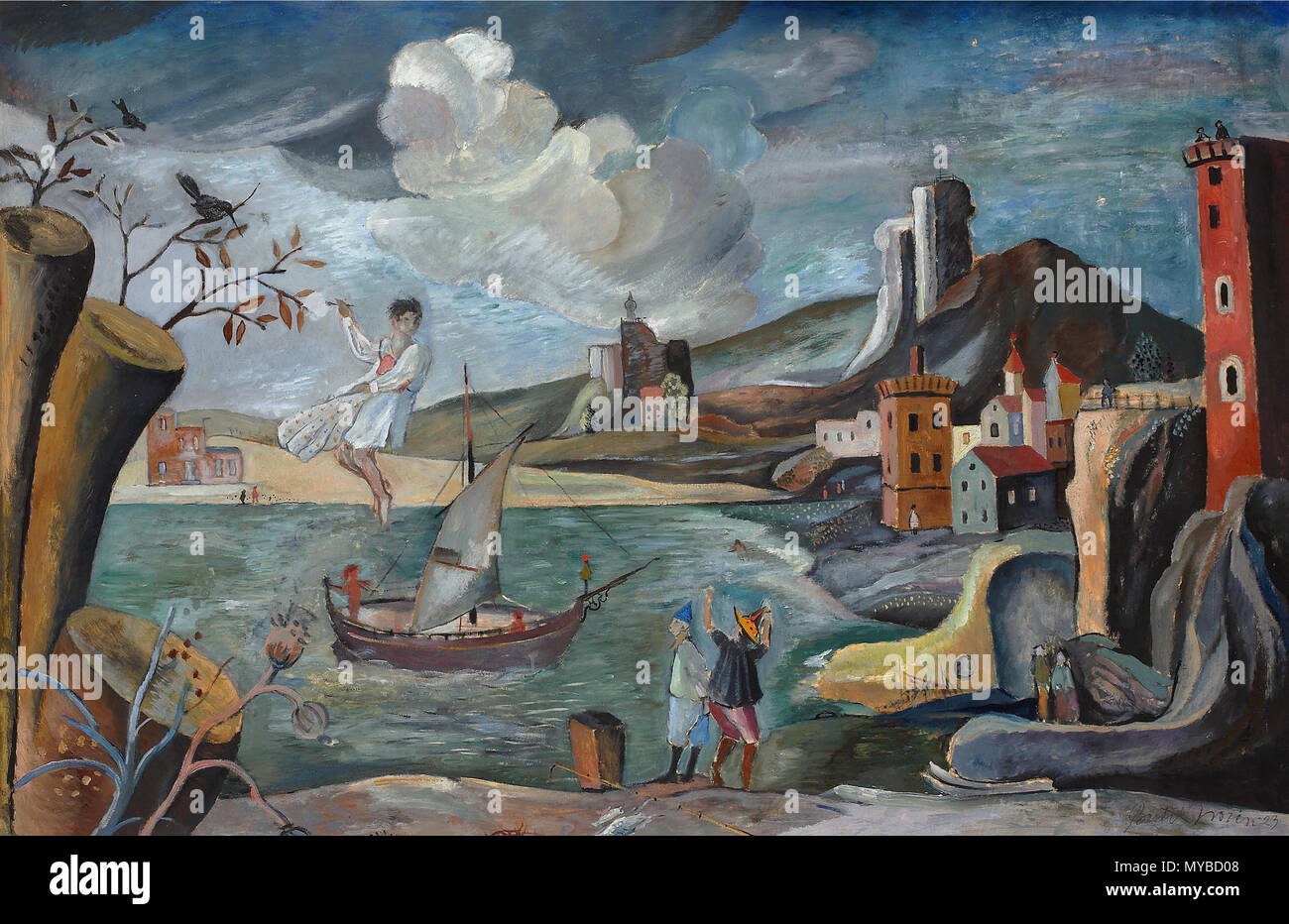 Bertil 72 Norén-Surrealistiskt med figurer libre Banque D'Images