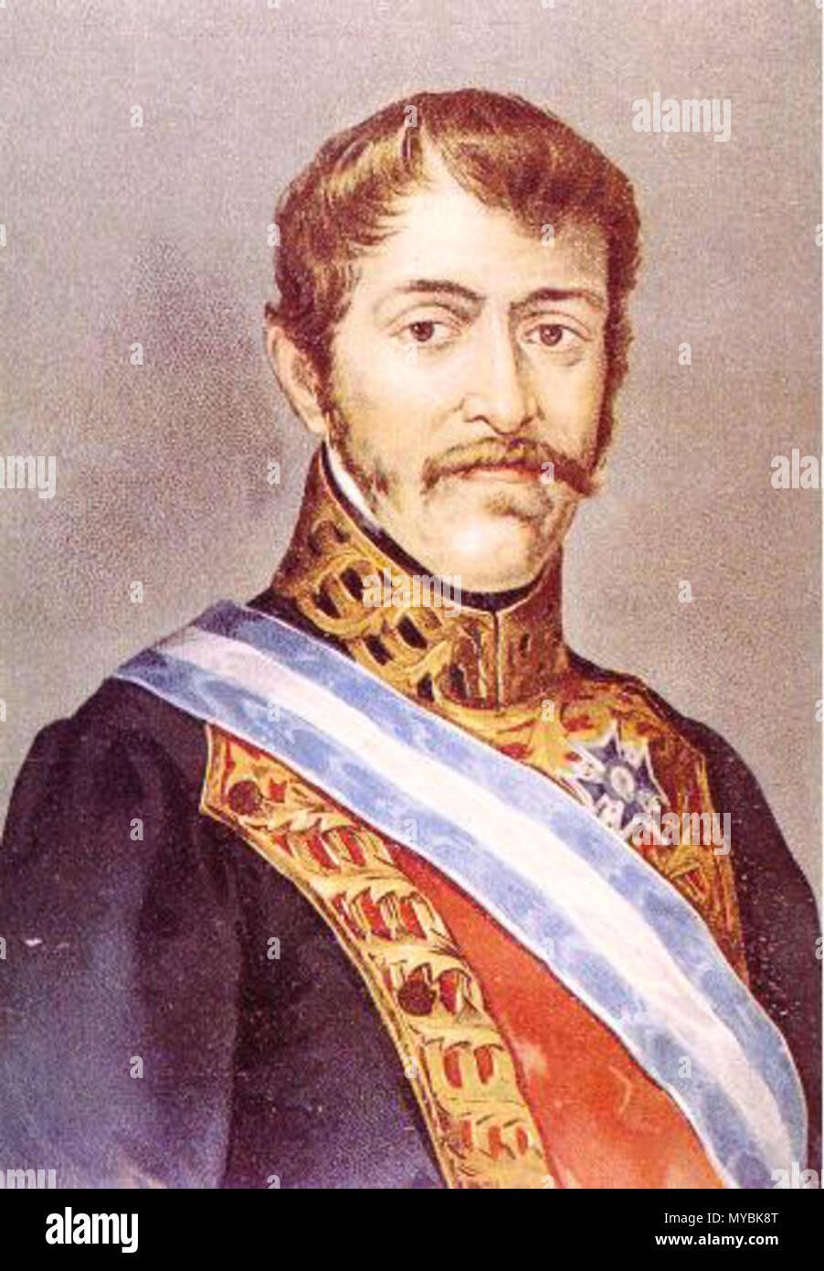 . Español : Carlos María Isidro Anglais retratado con banda : Carlos Maria Isidro de Bourbon (1788-1855), la première 'des Carlistes prétendant au trône espagnol. . Inconnu 99 Carlos Maria Isidro Banque D'Images