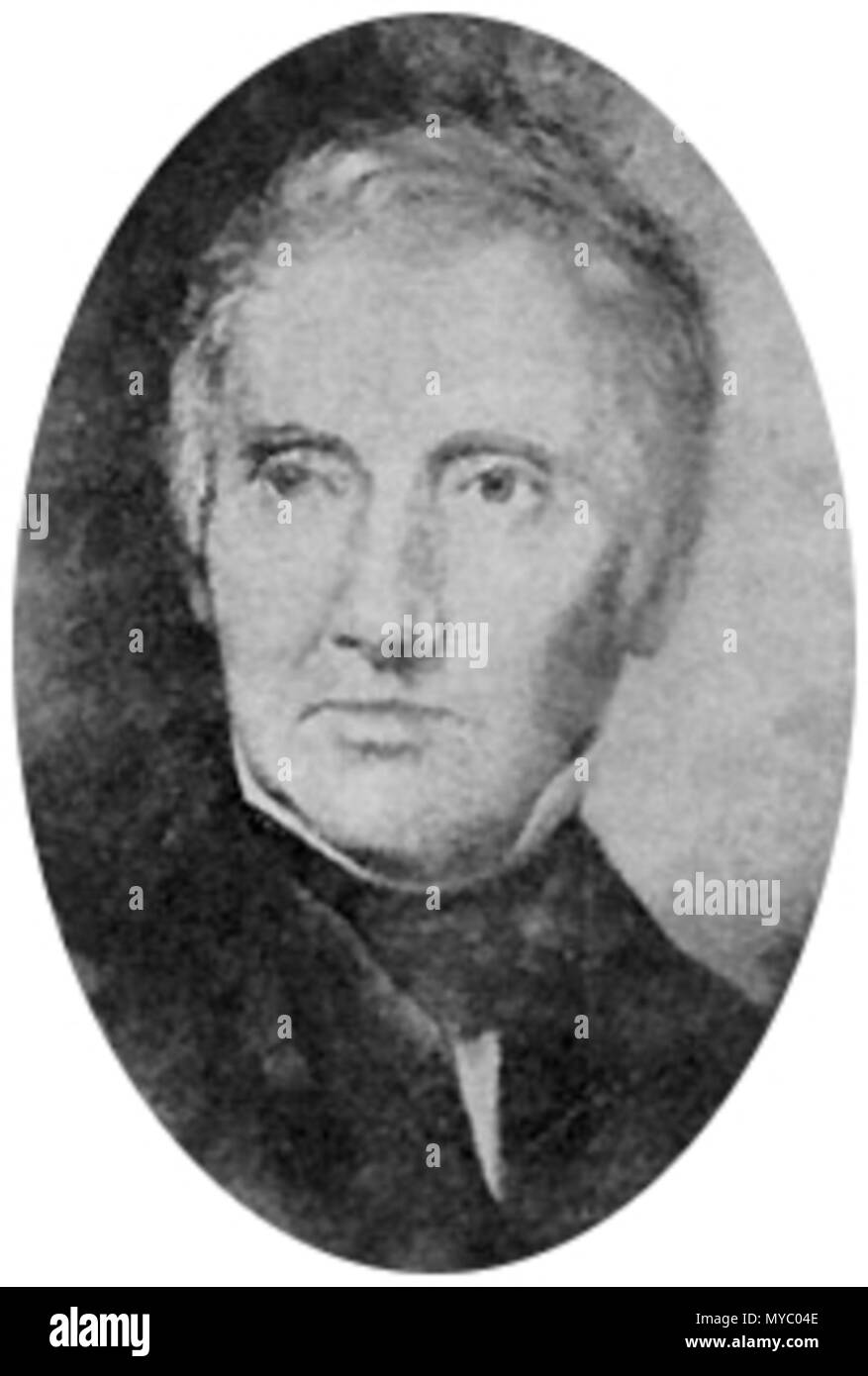 . Anglais : Richard J. Cleveland (1773-1860). Il était un capitaine de navire impliqué dans la traite des fourrures marines, et la cousine de William Cleveland, le grand-père du Président Grover Cleveland. Il a introduit le premier cheval à Hawaï en 1803 à bord de la Leila Byrd. 19e siècle. Inconnu 115 Richard J. Cleveland Banque D'Images