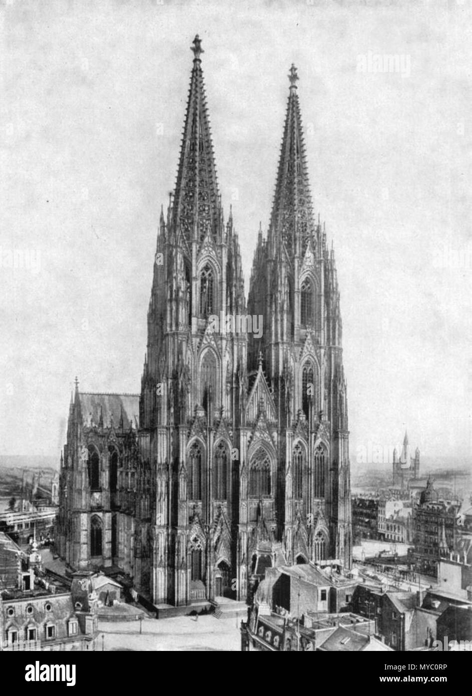 . Kölner Dom um 1925 . 18 janvier 2008. ksh:User:119 Jüppsche Koelner Dom de Cologne 1925 Banque D'Images