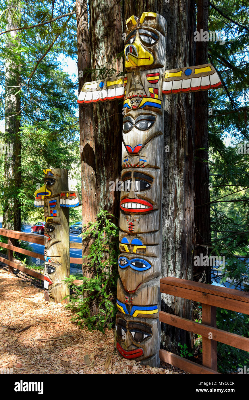 American Indian Totem Style Banque D'Images