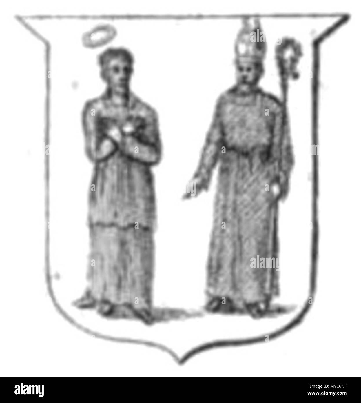 . Armes de diocèse écossais (Ross) . 1824. Gravure publiée par Bell et Bradfute 141 Diocèse de Ross Banque D'Images
