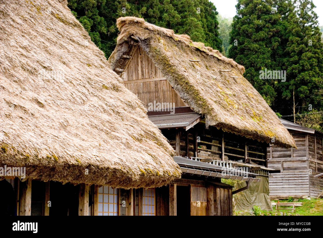 Maison gassyo en Gassho zukuri Folk Village japon Banque D'Images