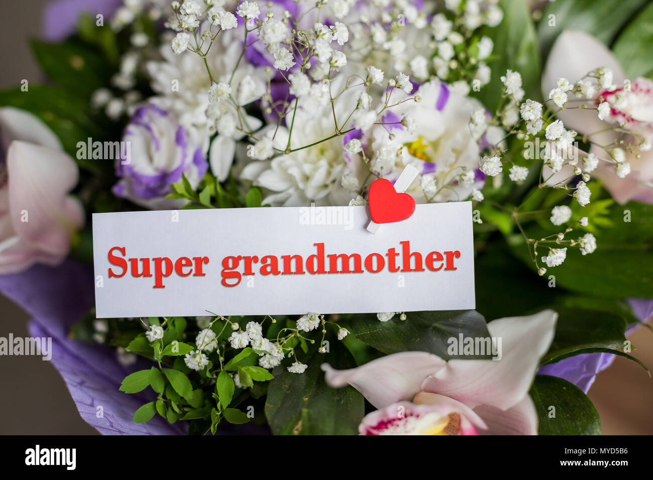 Journée Des Grands Parents Carte De Voeux Avec Des Fleurs