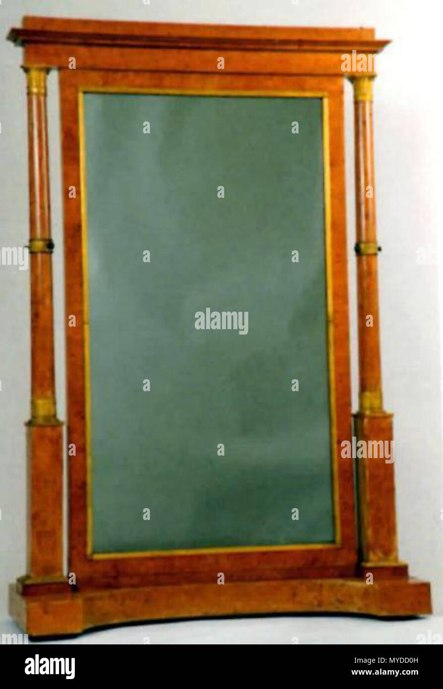 152 Ecran à glace, bois de frêne, bronze doré, miroir, Mobilier National Banque D'Images