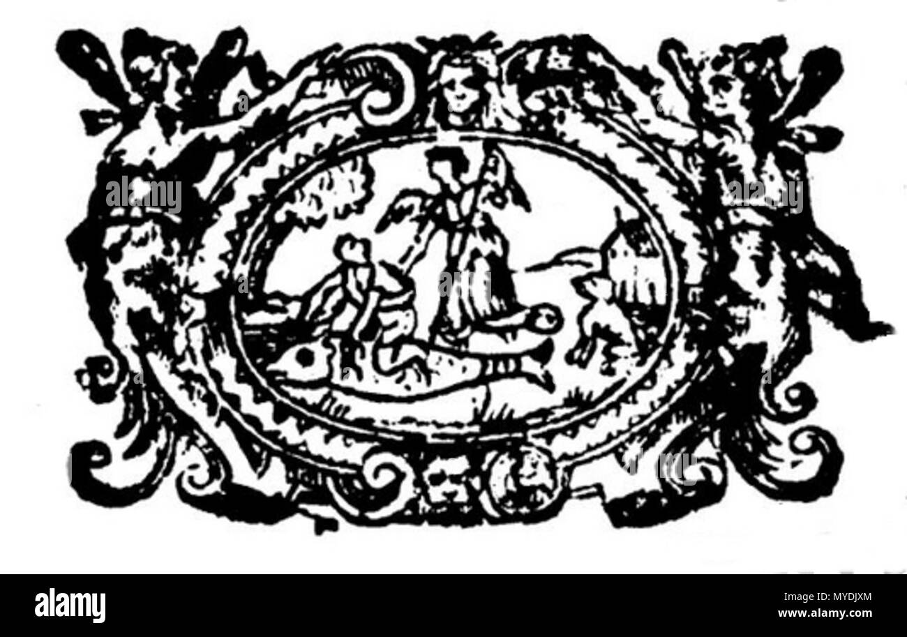 . Français : l'illustration du livre à partir du fichier:Du Hamel - Acoubar, 1611.djvu . 12 avril 2015. Du Hamel 148 Du Hamel - Acoubar, 1611 p 1 illust Banque D'Images