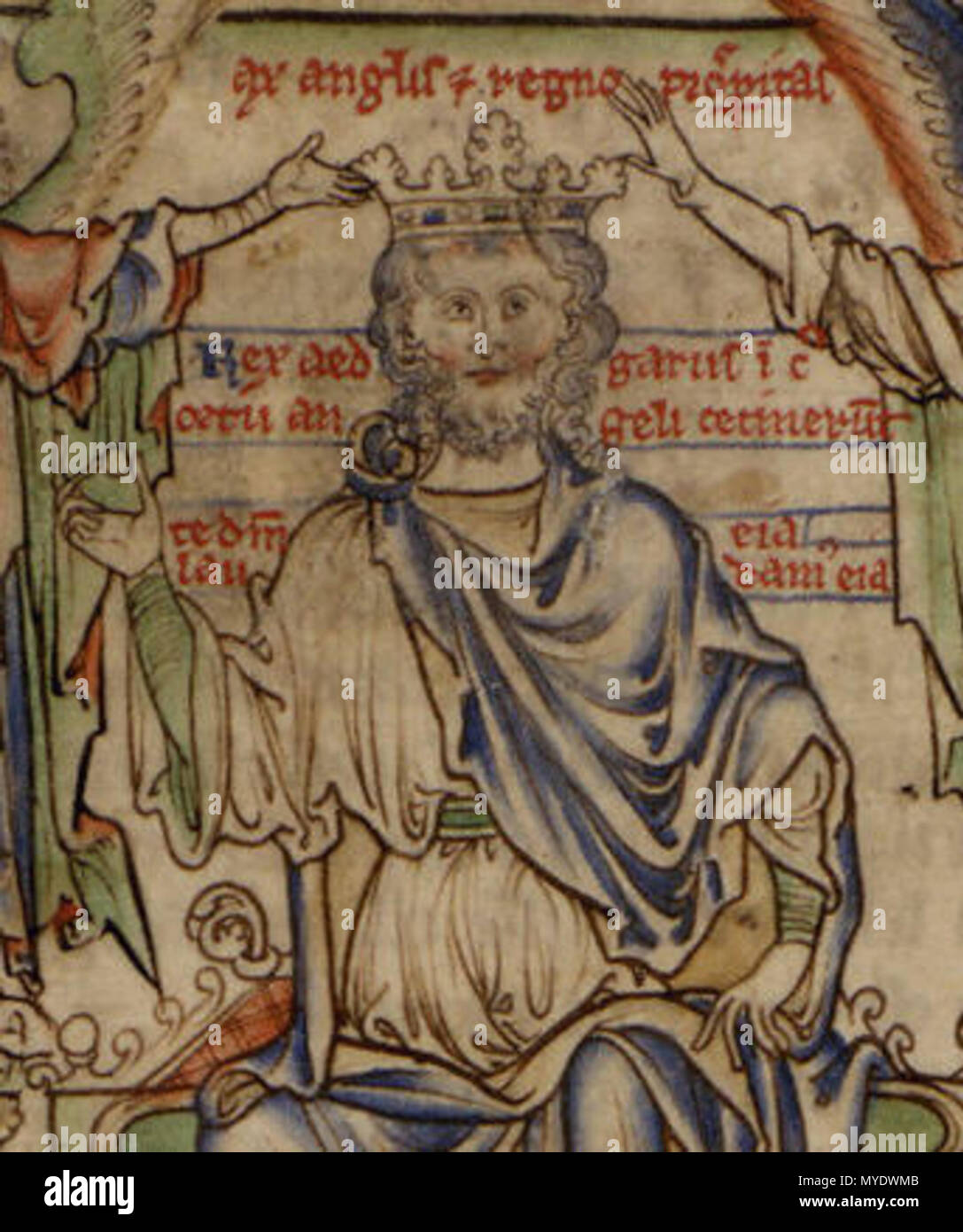. Anglais : Edgar le paisible Čeština : Edgar . 13e siècle. 169 anonyme Ethelred II d'Angleterre Banque D'Images