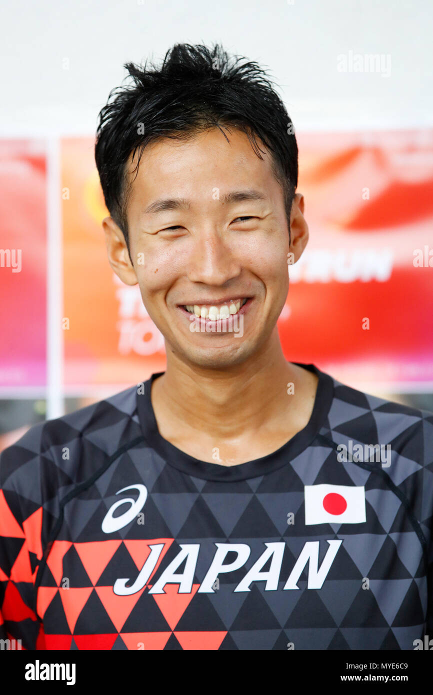 Parc Olympique Komazawa, Tokyo, Japon. 6 juin, 2018. Hirooki Arai, le 6 juin 2018 - Athlétisme : Exécuter l'IAAF 24:1 Outrun le soleil au Parc Olympique Komazawa, Tokyo, Japon. Credit : Naoki Morita/AFLO SPORT/Alamy Live News Banque D'Images