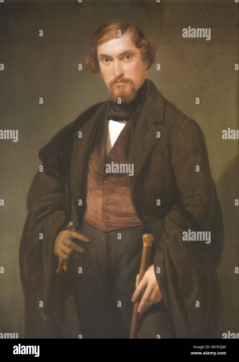 . Italiano : Francesco Coghetti, Ritratto di Giovanni Presti, esposto nella Galleria dell'Accademia Carrara, Bergame. . 16 décembre 2007. Les téléchargements de butée. 176 FCoghetti1 Banque D'Images