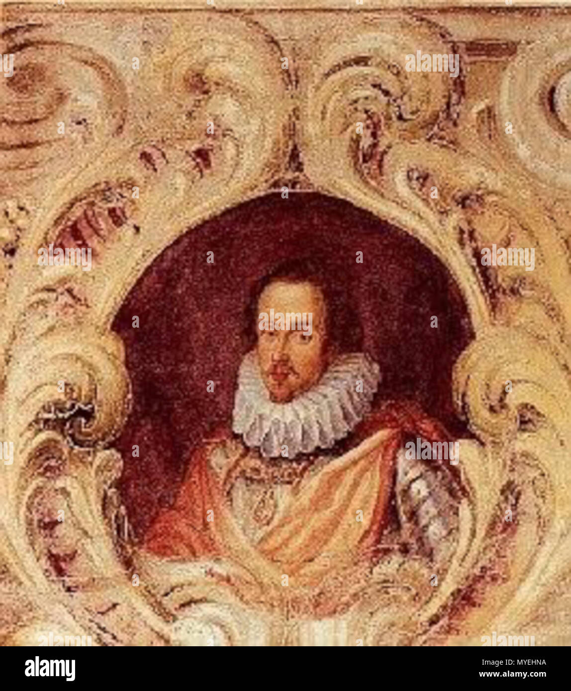 . Ferdinando Gonzaga (1587-1626), secondogenito figlio di Vincenzo je fu, Duca di Mantova e del Monferrato dal 1612 al 1626. Ritratto di Ferdinando Gonzaga. Mantoue, Palais ducal . 17e siècle. Ferdinand I Gonzague 178 inconnu Banque D'Images