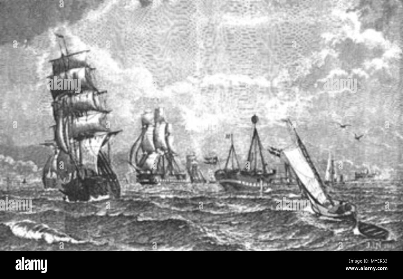 . Anglais : Lightvessel n° XVII Gedser Rev (nom plus tard) qui figure en position de tis en 1896 au Danemark. 1896. 200 Inconnu Fyrskib XVII, 1896 Banque D'Images