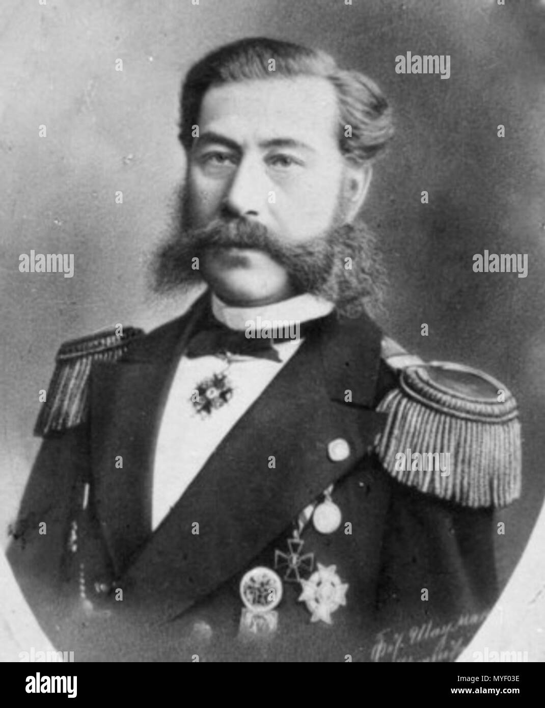 . Anglais : Alexander Mozhaysky. Русский : Александр. Можайский Español : Alexander Mozhaiski. 19e siècle. 31 Alexander Mozhayskiy inconnu Banque D'Images