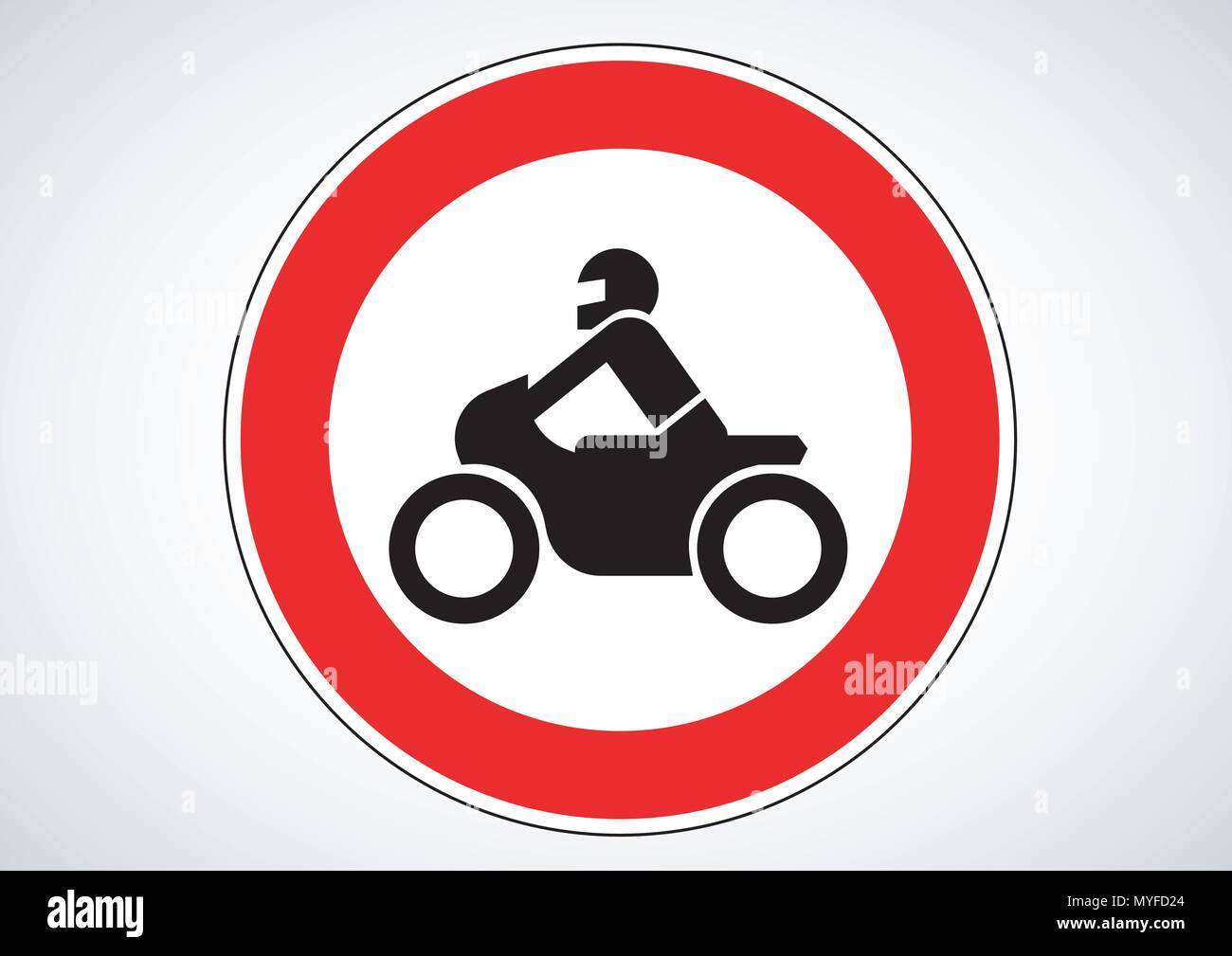 Vector design de moto interdit Illustration de Vecteur
