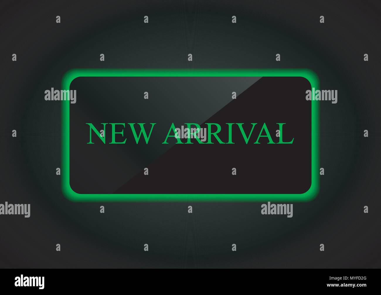 Conception de bannières vecteur vert lumière nouvelle arrivée Illustration de Vecteur