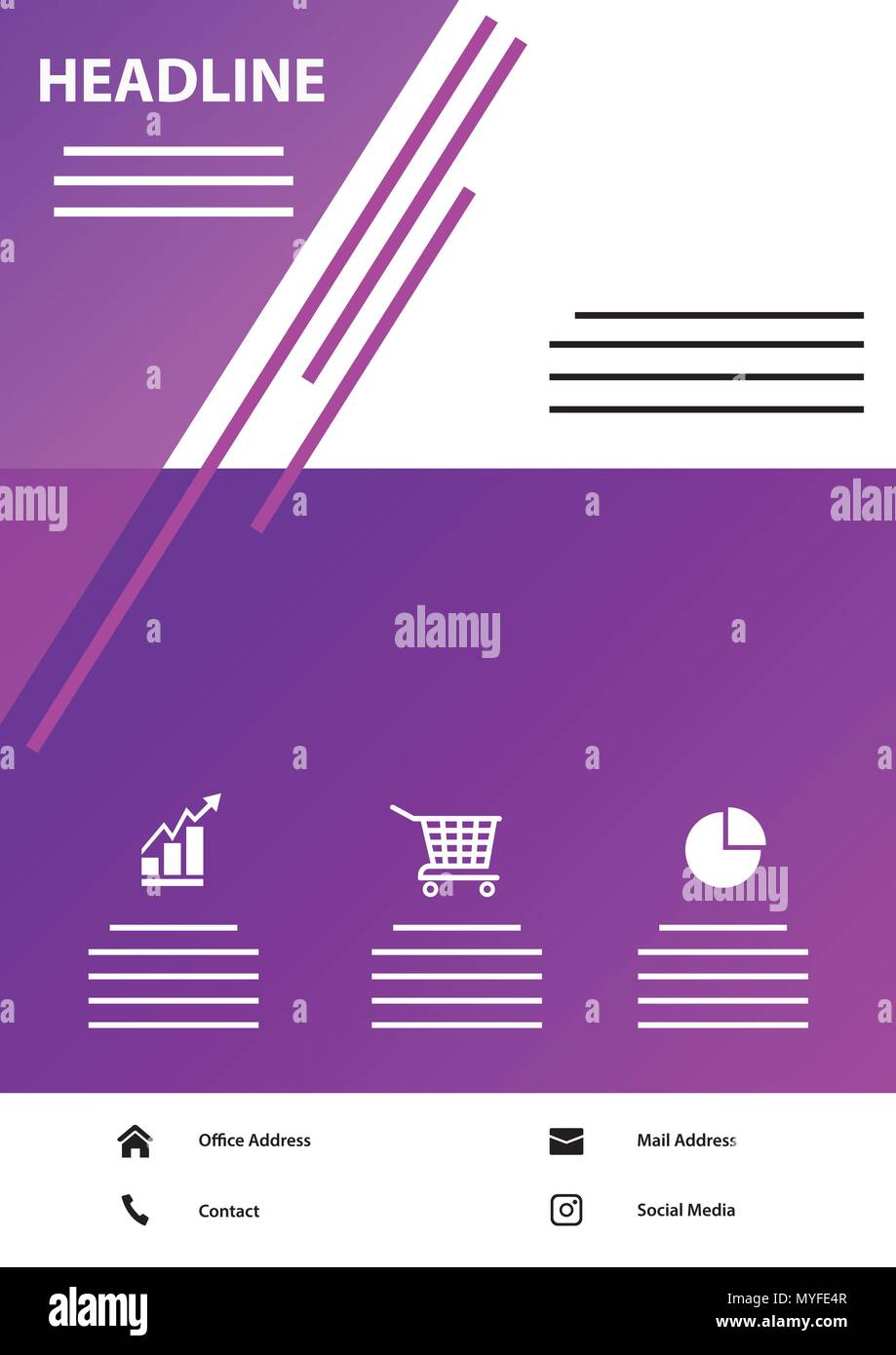 Vector design de brochure marketing. Illustration de Vecteur