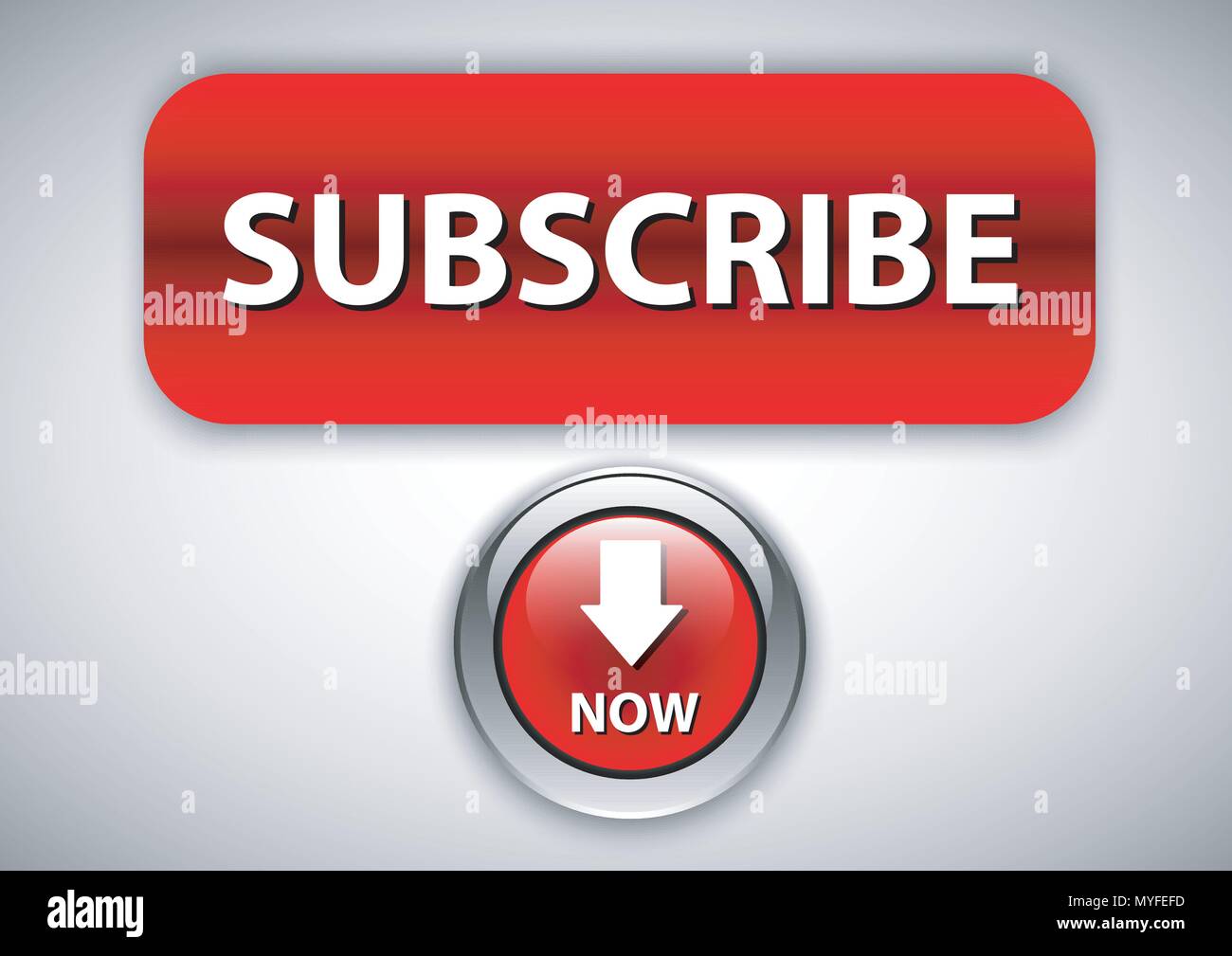 Abonnez-vous maintenant de vecteur conception, illustration du bouton Illustration de Vecteur
