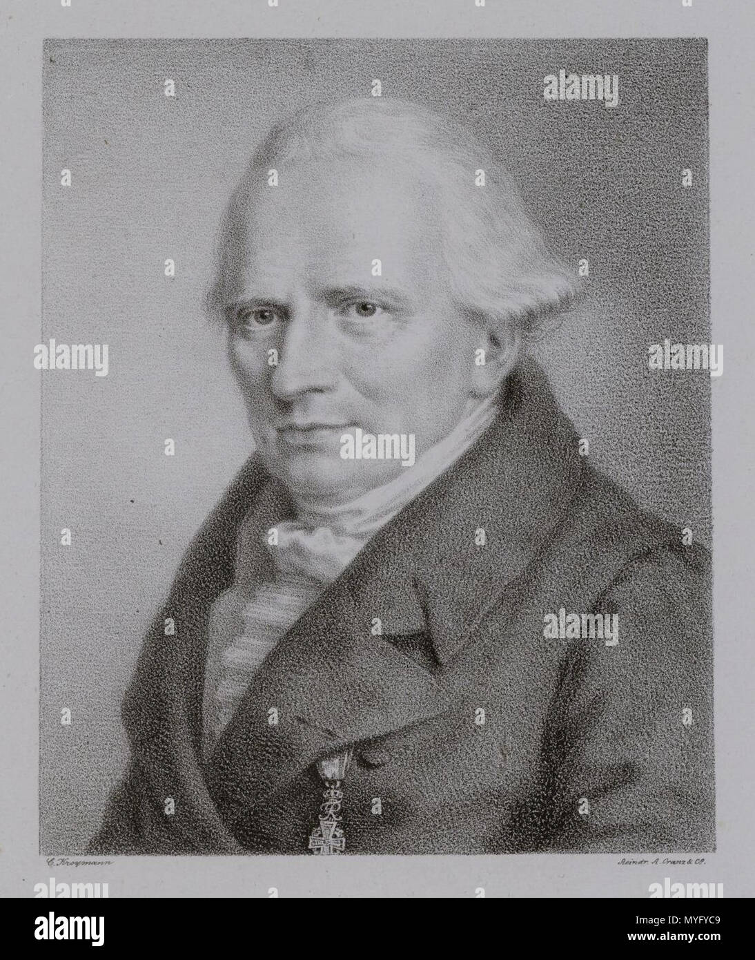 . Deutsch : Bildnis von Caspar Siegfried Gähler . 1825. Kroymann, Carl Friedrich 1781-1848 ; Cranz, August Heinrich 1789-1870 201 Gaehler Banque D'Images