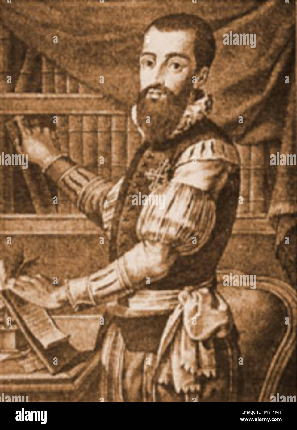 . Portrait de Garcilaso de la Vega, neveu de la Renaissance espagnole poète qui avait le même nom, et le fils du poète, le frère Pedro Lasso. Souvent confondu avec son oncle. Este retrato es una mala y copia del recortada gravure de Bartolomé Vázquez por dibujo de José Maea incluido en la série de 'Retratos de españoles ilustres", Madrid, 1791. El retratado, sin embargo, no es el poeta sino su sobrino : Véase el mismo retrato sin recorte en Cervantes virtual . De la imagen original : Bartolomé Vázquez, pero aquí se presenta alterada recortada Garcilaso 202 y Banque D'Images