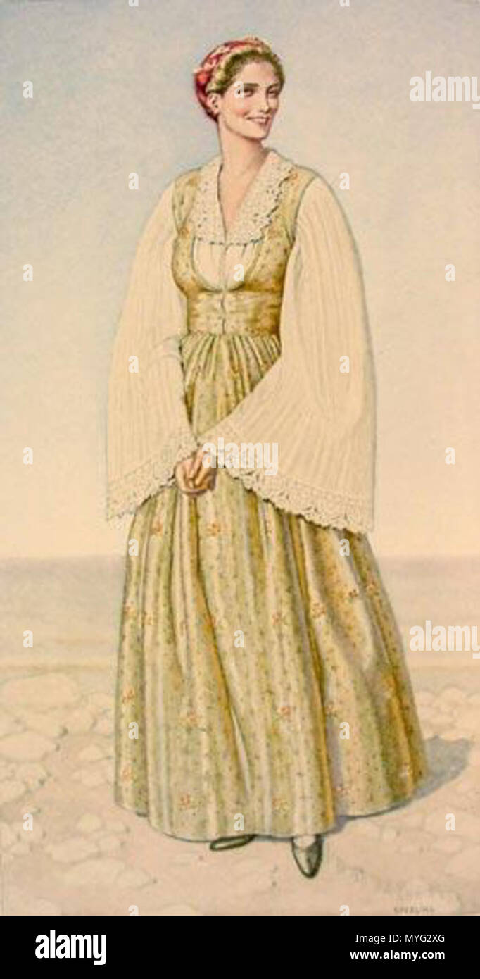 . Anglais : tenue de fête grecque (îles de la mer Égée, Samos) - Collection de costumes grecs par NICOLAS SPERLING (Russie 1881-1940 / loi : Athènes). L'année 1930. Nicolas Sperling (1881-1940) 219 Grèce Samos Costume Banque D'Images