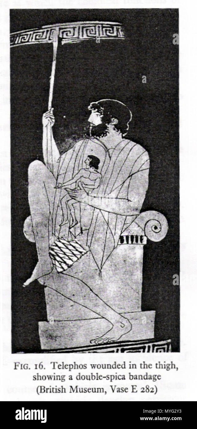 Grec 219 kneewrapping Banque D'Images