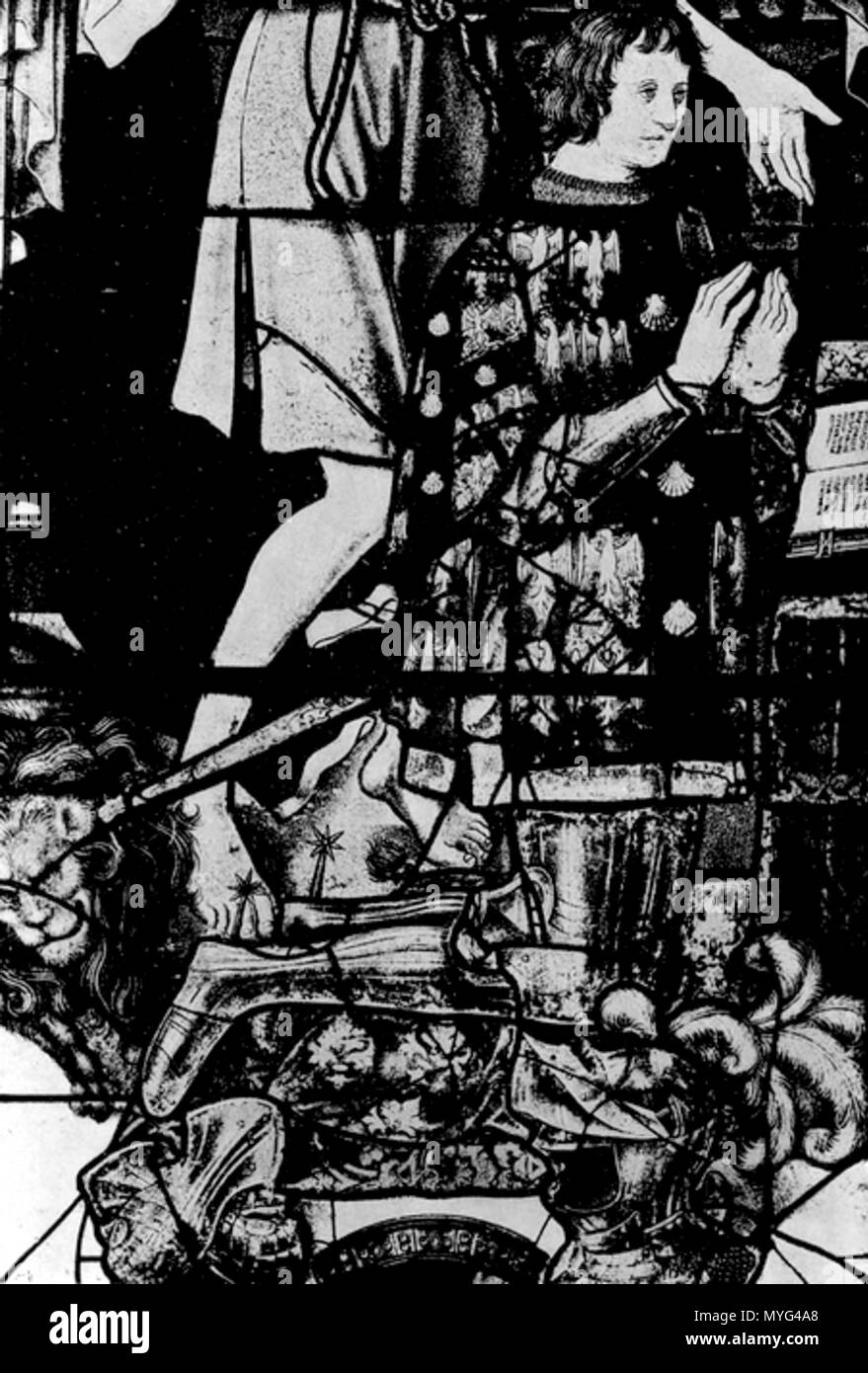 225 Guy XVI de Laval d'après un vitrail de l'église de Montmorency Banque D'Images