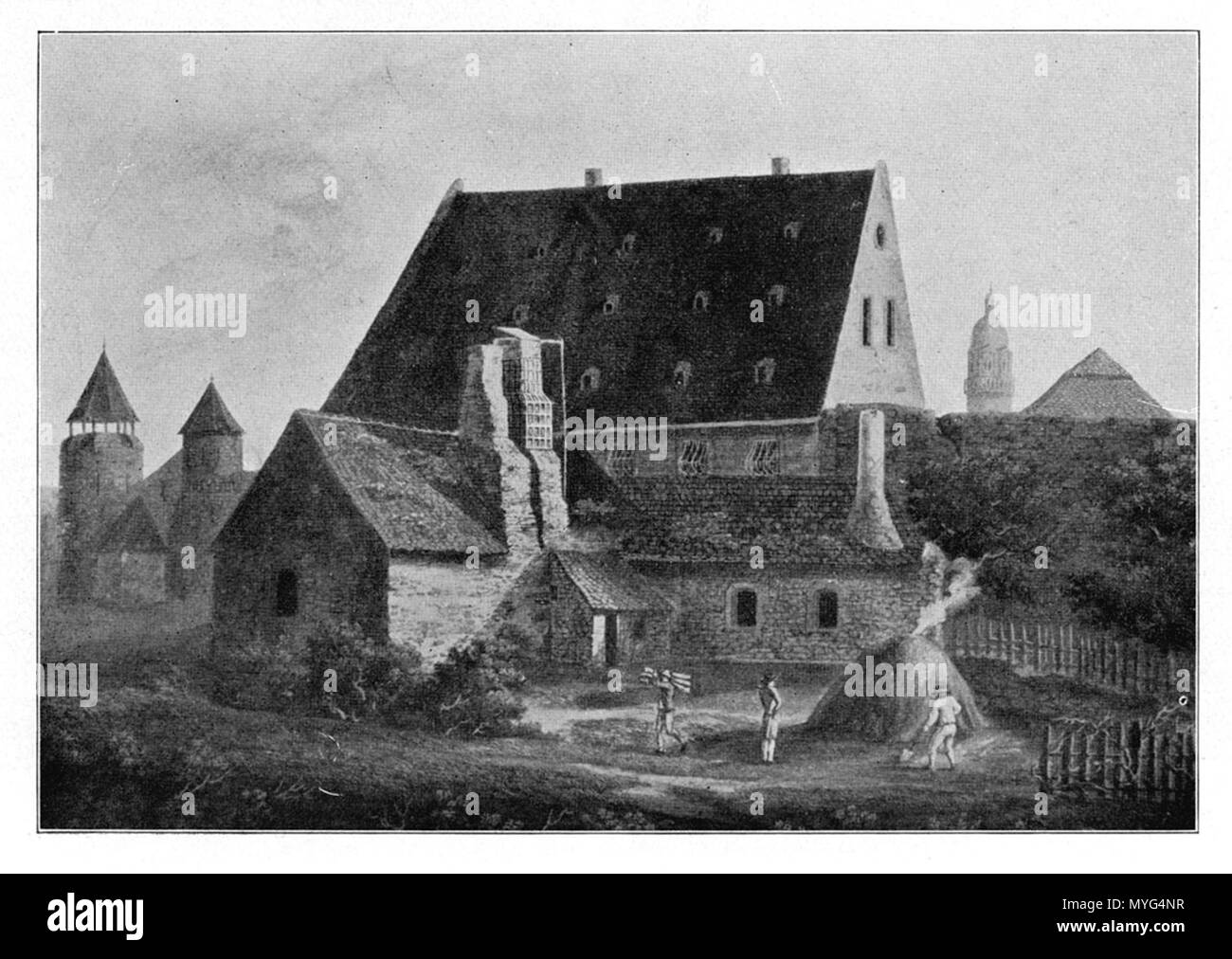 . Ansicht der Höchster Porzellanfabrik . 2. Hälfte 18. Jahrhundert (1748-1798) / 2e moitié 18e siècle (1748-1798). 435 Inconnu Porzellanmanufaktur Hoechst 18JH Banque D'Images