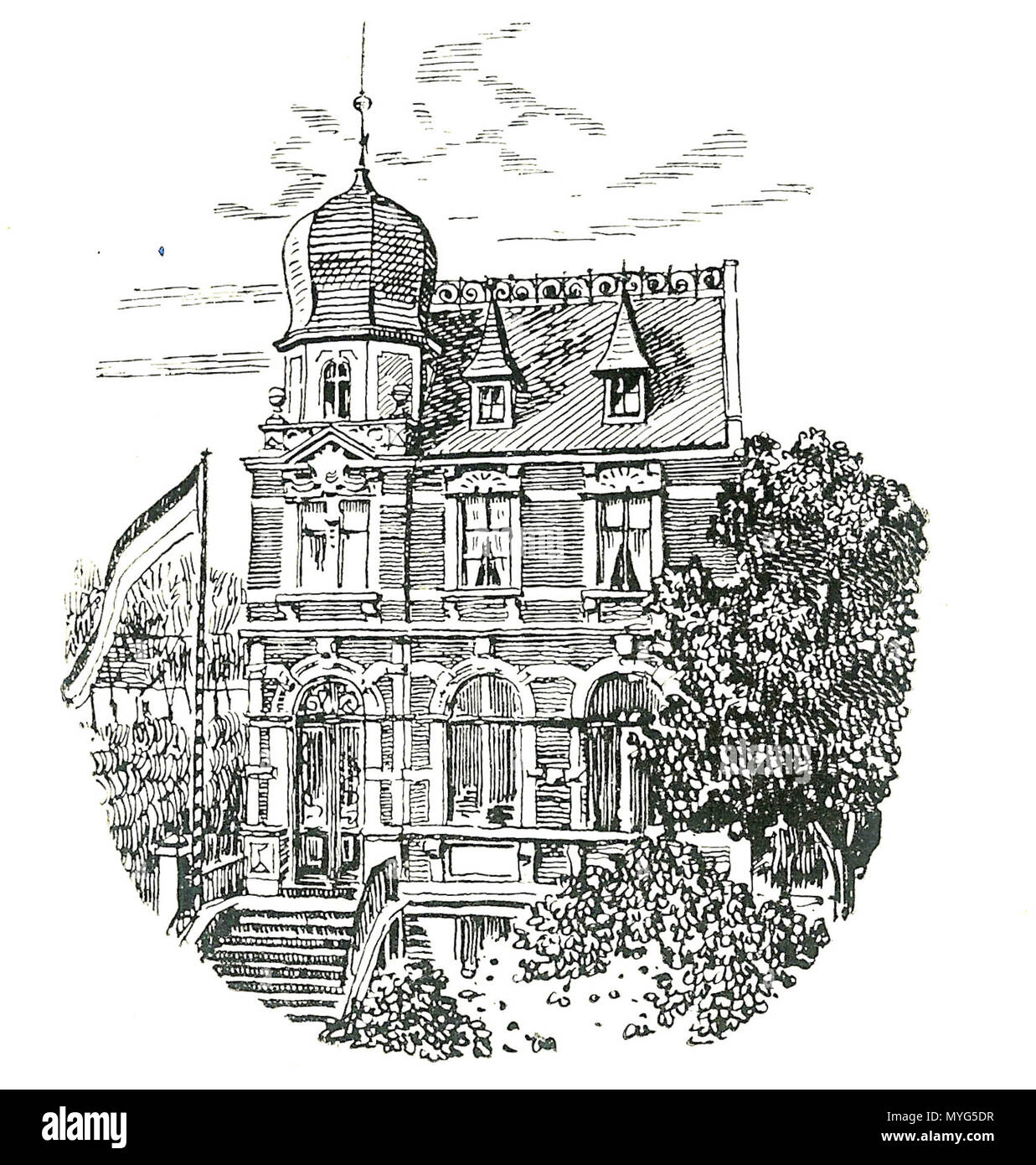 . Deutsch : Früheres Haus des Corps Palaiomarchia de:Halle, Jägerplatz 20 à Halle an der Saale English : ancienne maison de fraternité étudiante Corps Palaiomarchia de:Halle, Jägerplatz 20 à Halle sur la Saale, Allemagne/Saxe-anhalt . avant 1910. Inconnu 228 Halle Palaiomarchia - Haus Banque D'Images