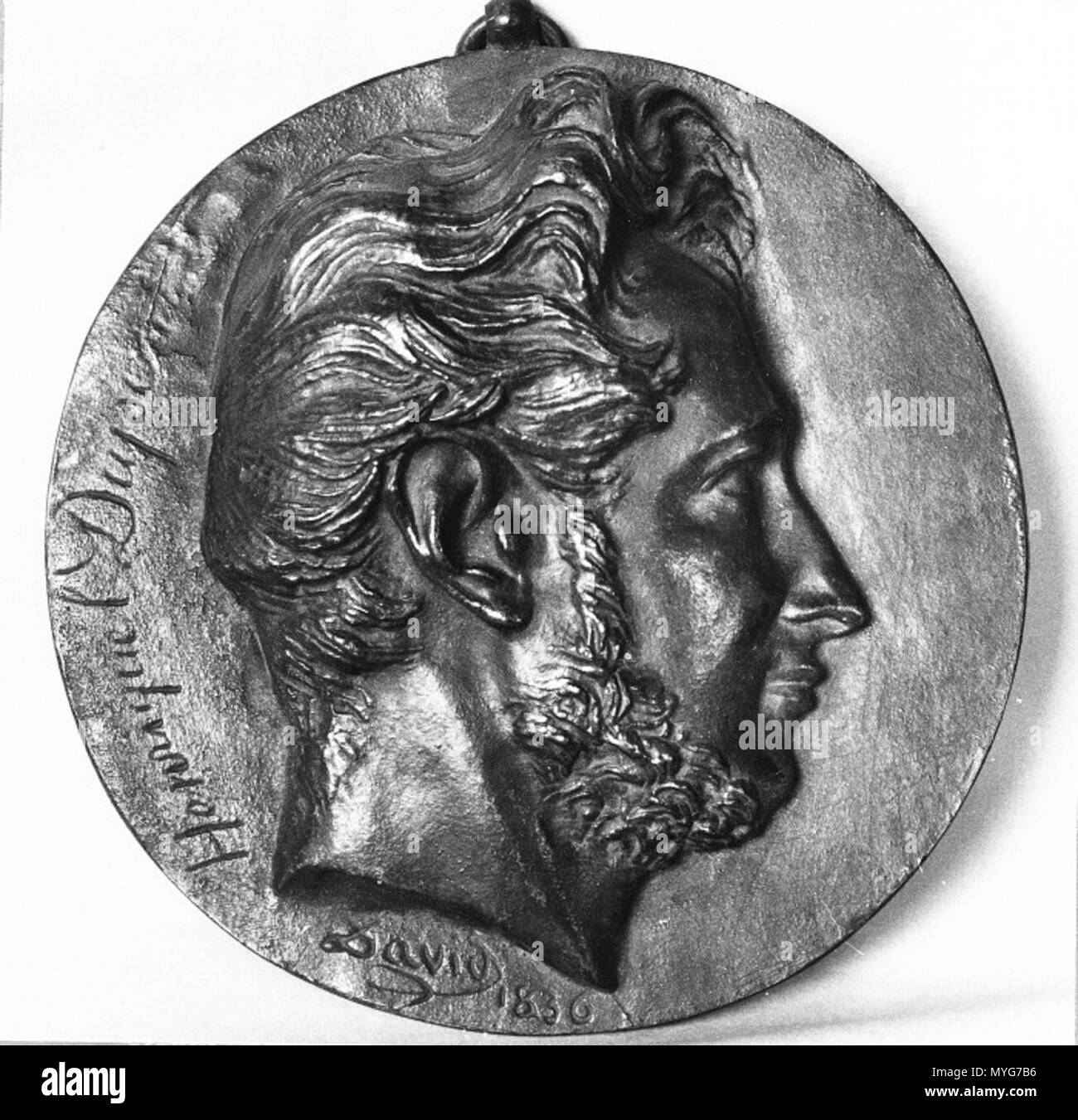 . Médaille de bronze du graveur français Louis-Pierre Henriquel-Dupont (1797-1892) par Pierre Jean David (David d'Angers). 1836. Pierre Jean David (1788-1856) 236 Henriquel-Dupont Banque D'Images