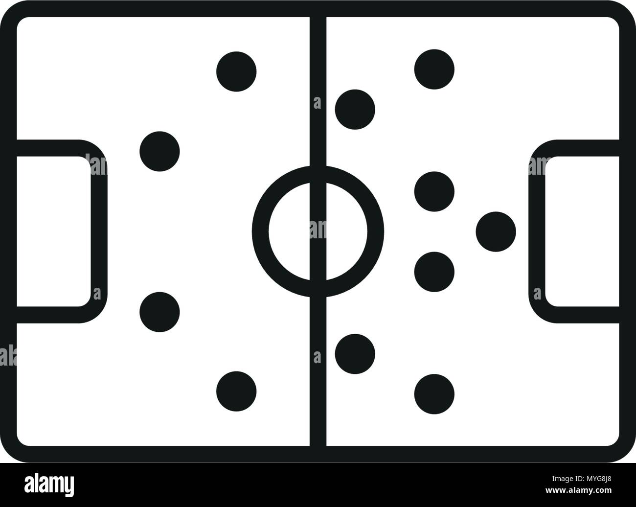 Football en icône noir sur blanc Illustration de Vecteur