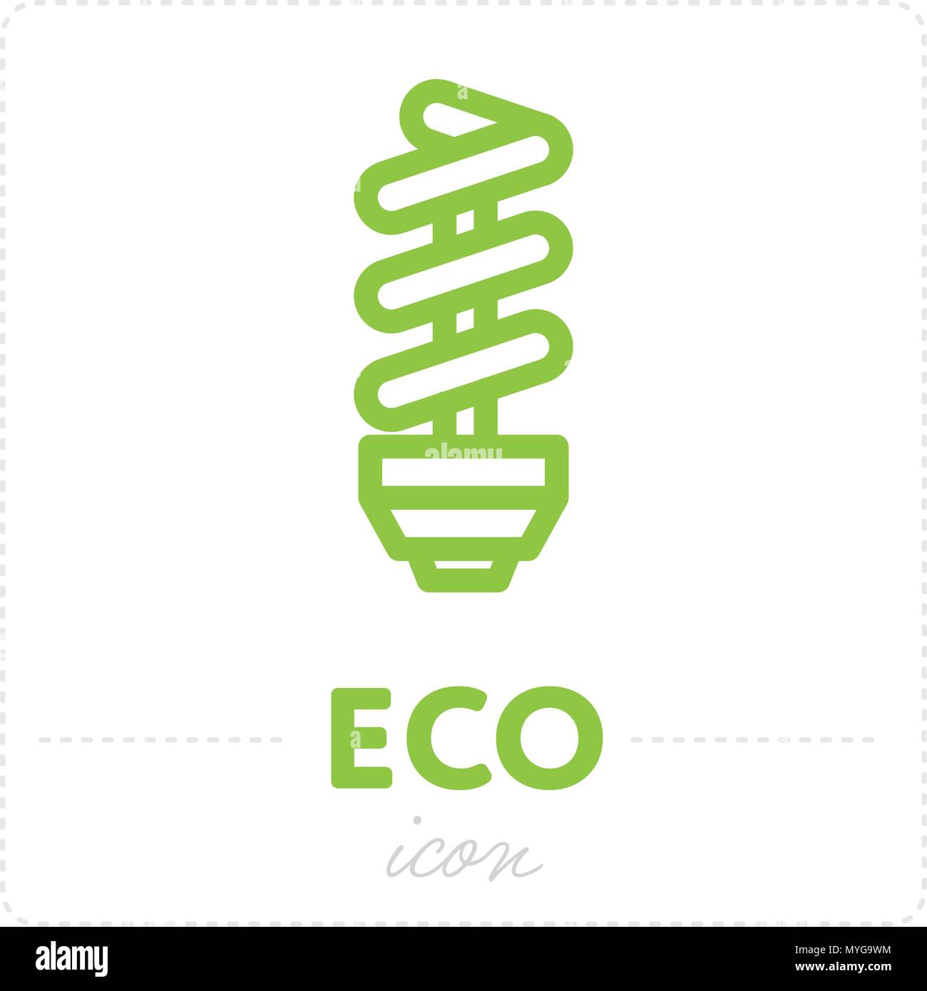 L'icône de l'ampoule à économie d'énergie Illustration de Vecteur