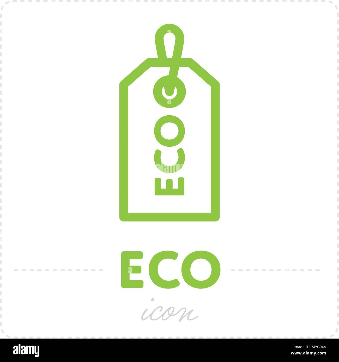Tag Label avec word Eco Illustration de Vecteur
