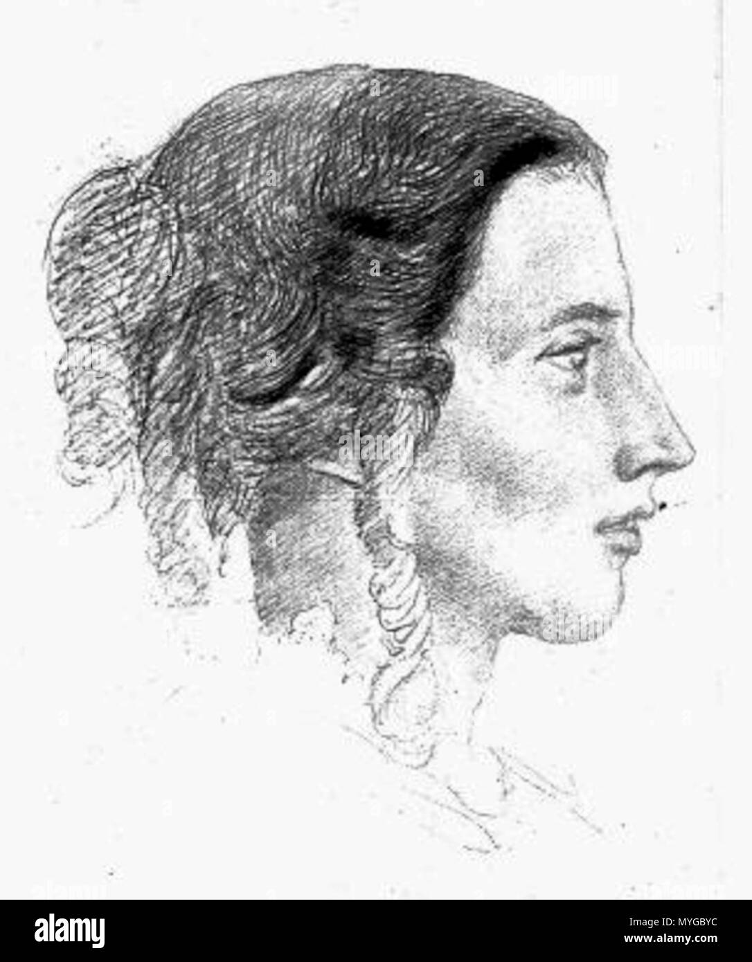 . L'écrivain américaine Harriet Beecher Stowe (1811-1896) par David d'Angers (1788-1856) . 1890. David d'Angers 231 Harriet Beecher Stowe par David d'Angers Banque D'Images