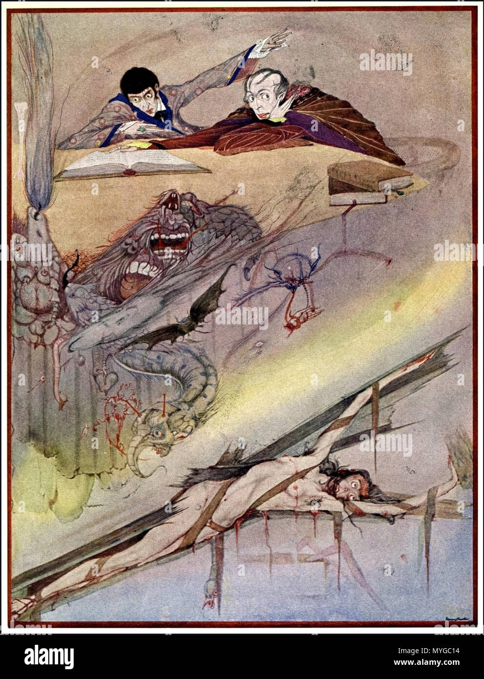 . Anglais : Harry Clarke, l'automne de la chambre de Usher. Disons, plutôt, l'arrache de son cercueil. (Illustration pour des histoires de mystère et d'Imagination par Edgar Allan Poe.) . 1923. Harry Clarke (1889-1931) Noms alternatifs Henry Patrick Clarke Description artiste irlandais Date de naissance/décès 17 mars 1889 6 janvier 1931 Lieu de naissance/décès Dublin Chur contrôle d'autorité : Q981851 : VIAF 64809213 ISNI : 0000 0000 7729 3084 ULAN : 500005071 RCAC : n80127749 35207551 231 ALN : WorldCat Harry Clarke l'automne de la chambre de Usher Banque D'Images