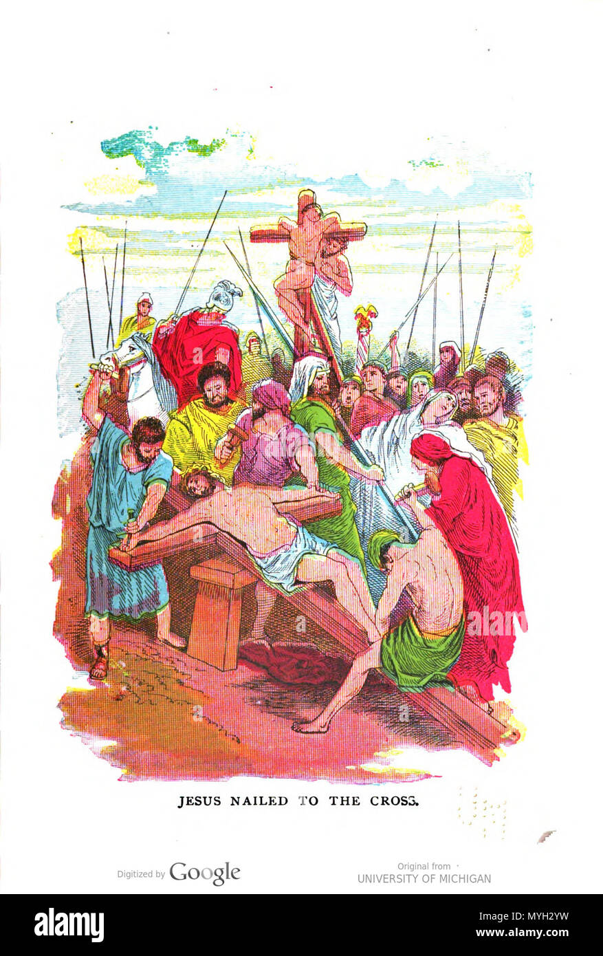 . Anglais : Jésus cloué sur la croix. 1910. 274 Inconnu Jésus cloué sur la croix color Banque D'Images