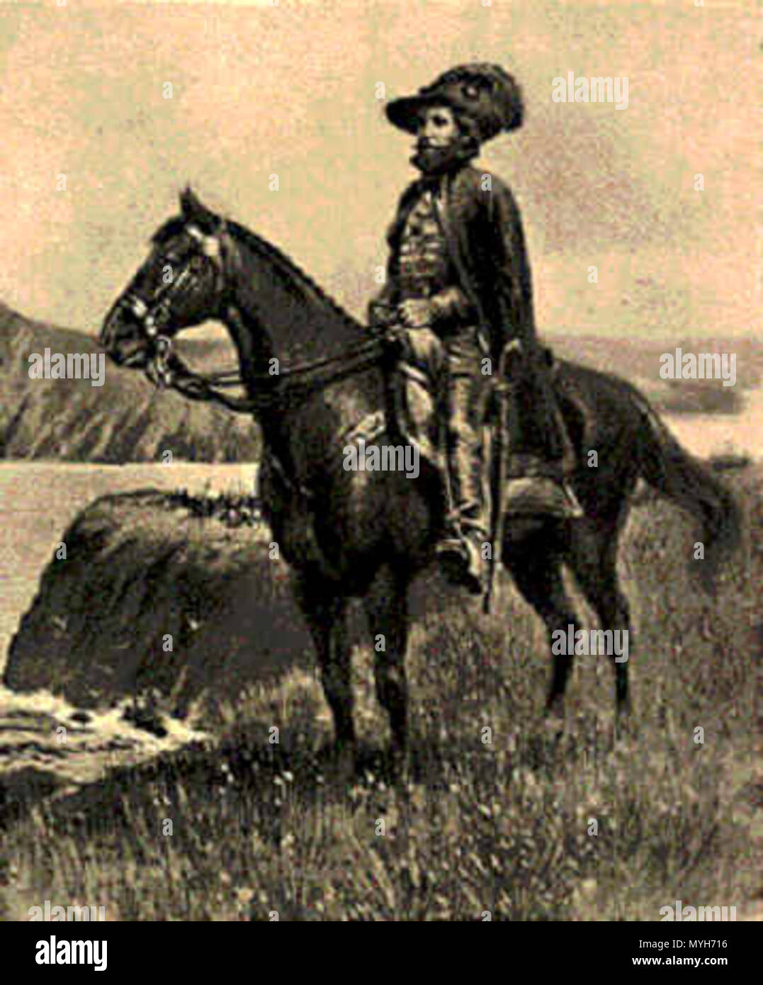 . Juan Bautista de Anza, à partir d'un portrait à l'huile par Fray Orsi en 1774 . Ce fichier n'est pas informations sur l'auteur. Deanza Juba 285 Banque D'Images