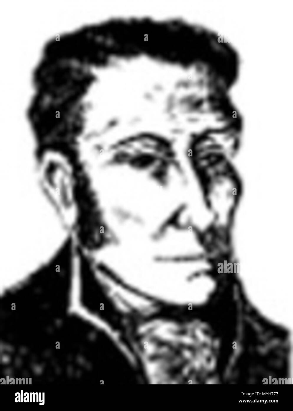 . Español : Retrato de José María Cos por autor electrónico. 19e siècle. JoseMariaCoss 282 Anonyme Banque D'Images