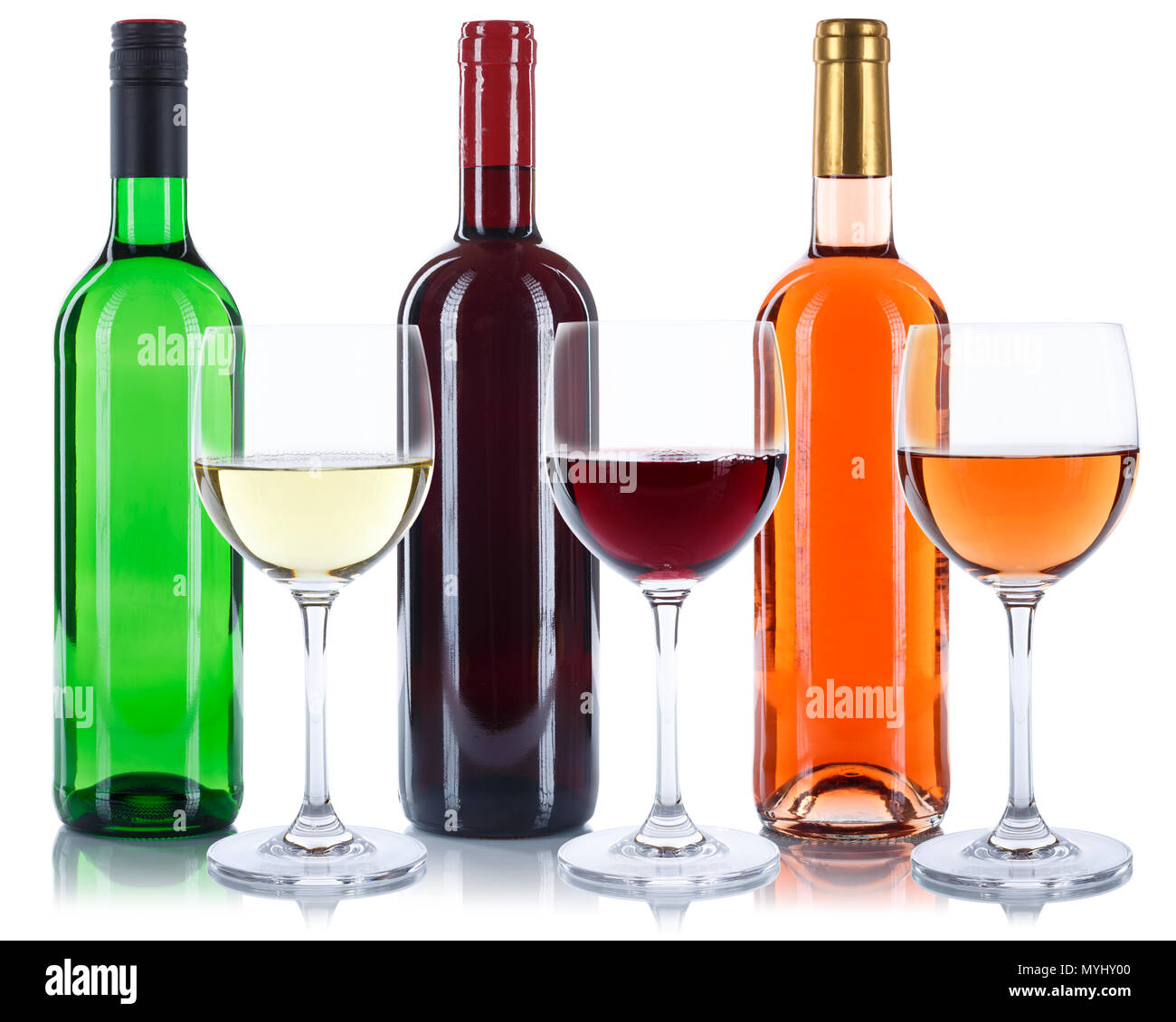 Bouteilles et verres à vin Banque de photographies et d'images à haute  résolution - Alamy