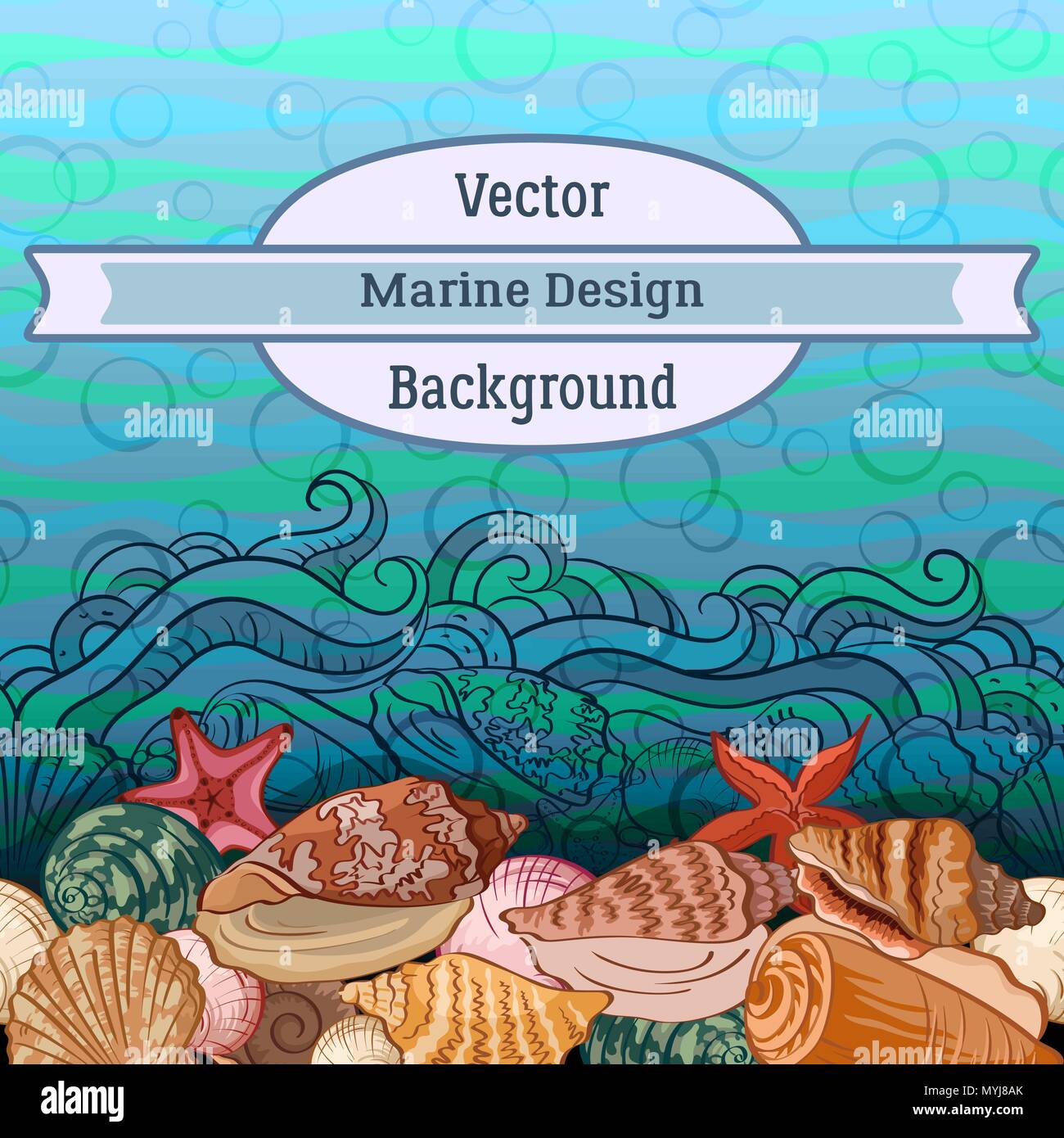 Modèle exotiques de la mer Illustration de Vecteur