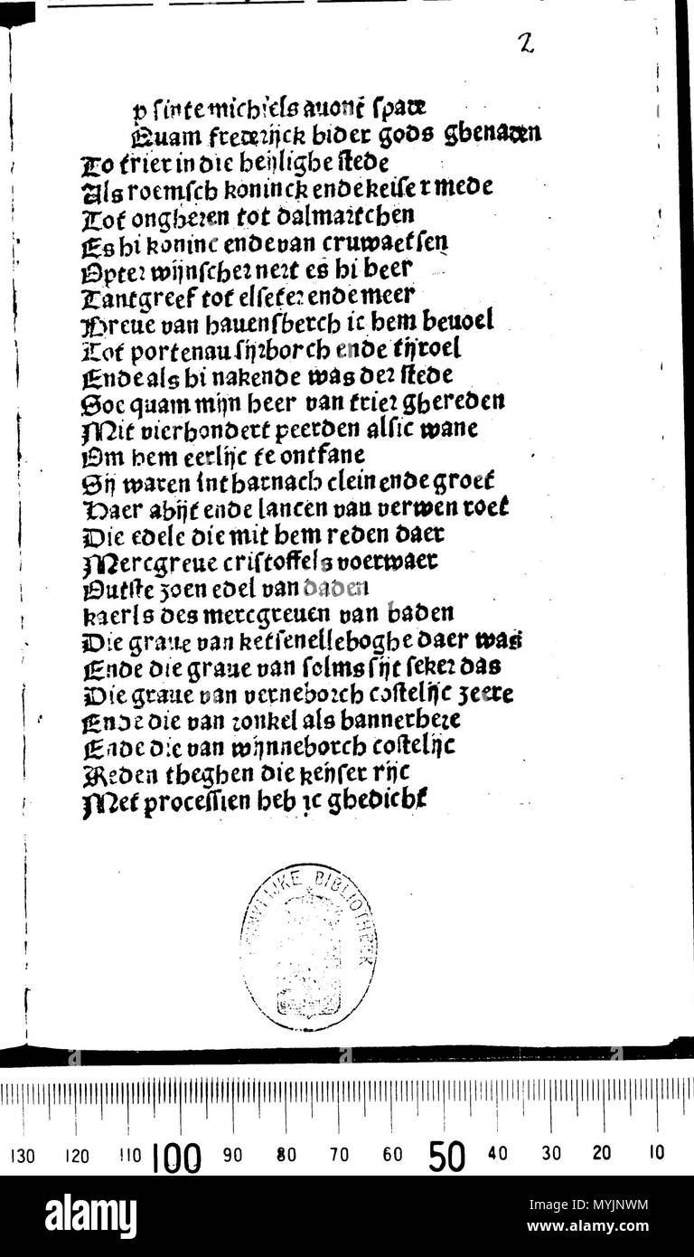 . Komst van Keiser Frederyck te Trier - Druck (Gouda ?) . vers 1484. Ce fichier n'est pas informations sur l'auteur. 300 KOMST trier 2 Banque D'Images