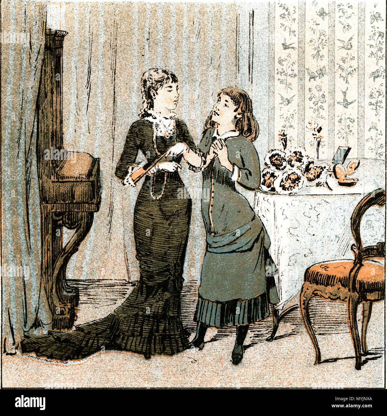 . Anglais : confirmé. - Maintenant c'est que sérieux au sujet de vous et Henry ! Lorsque vous la déclarer ? - Tu crois vraiment que j'aurais un tel garçon ? - Mais vous avez toujours l'aimait, et l'année dernière, il a été la confirmation. - Mais maintenant je suis confirmé ! Dansk : Konfirmeret. - Nu le det da Alvor med Dig og Henrik ! Naar deklarerer J det ? - Trésor du virkelig Jeg vil en raw en Dreng ? - Les hommes du har jo chien altid elsket jambon, og i Fjor jo han, konfirmeret. - Les hommes, nu er jeg konfirmeret ! . 14 avril 1881 Konfirmeret 300 anonymus. Banque D'Images