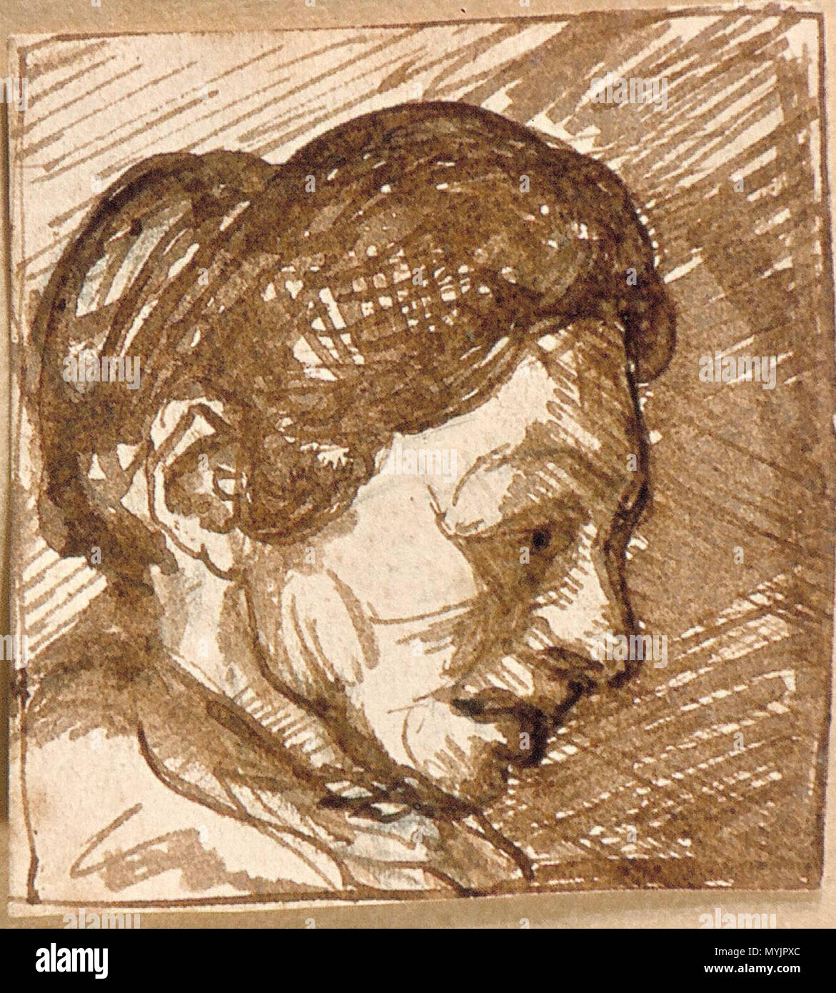 . Nederlands : Vrouw en profil. l'encre brune sur papier. 6,5 × 6,5 × 2,5 cm (2.5 in). Utrecht, Centraal Museum. vers 1904. Theo van Doesburg (1883-1931) Noms alternatifs Christian Emil Marie Küpper (Emile), I.K. Bonset Description architecte néerlandais, peintre, dessinateur et écrivain Date de naissance/Décès 30 Août 1883 7 mars 1931 Lieu de naissance/décès Utrecht Davos période de travail, lieu de travail 1899-1931 Amsterdam (1899-1914), Amersfoort (septembre 1908), Apeldoorn (juillet 1910), Fort bij Veldhuis (Heemskerk) (juillet 1914), Groesbeek (Mai 1915-juin 1915, septembre 1916), Utrecht (septembre 191 Banque D'Images