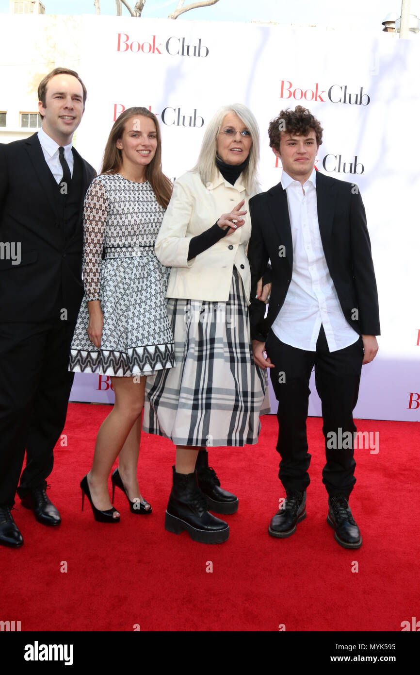 Livre 'Club' la première au Village Theatre Le 6 mai 2018 à Westwood, CA comprend : Guest, Dexter Keaton, Diane Keaton, duc Keaton Où : Westwood, California, United States Quand : 07 mai 2018 Credit : Nicky Nelson/WENN.com Banque D'Images