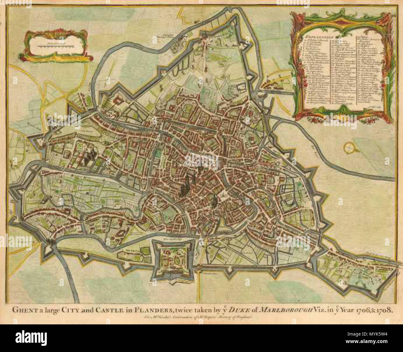 . Anglais : Site de Gand par Tindel . 14 mars 2012. 343 Plan de Gand Tindal par Tindel Banque D'Images