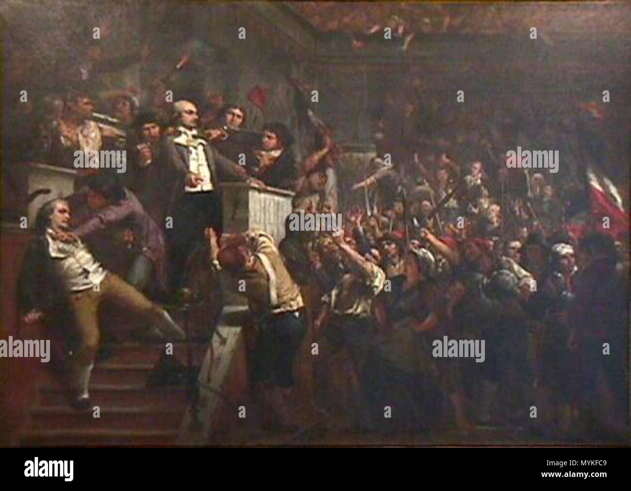 377 Muller - Lanjuinais à la tribune de la Convention Banque D'Images